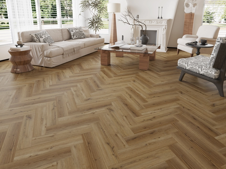 Antique Oak Herringbone
